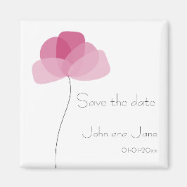 Enkel blomma Spara datum magneter