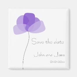 Enkel blomma Spara datum magneter