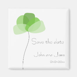 Enkel blomma Spara datum magneter