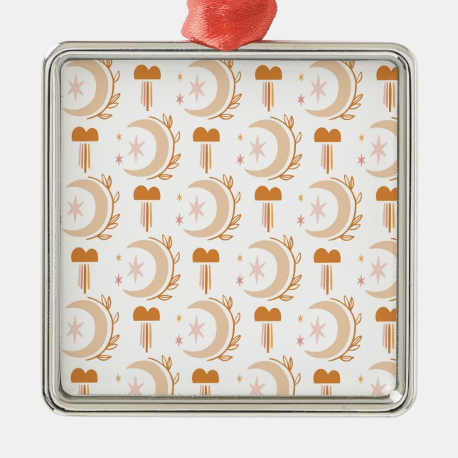 Enkel blomma Teckning Julgransprydnad Metall (Framsidan)