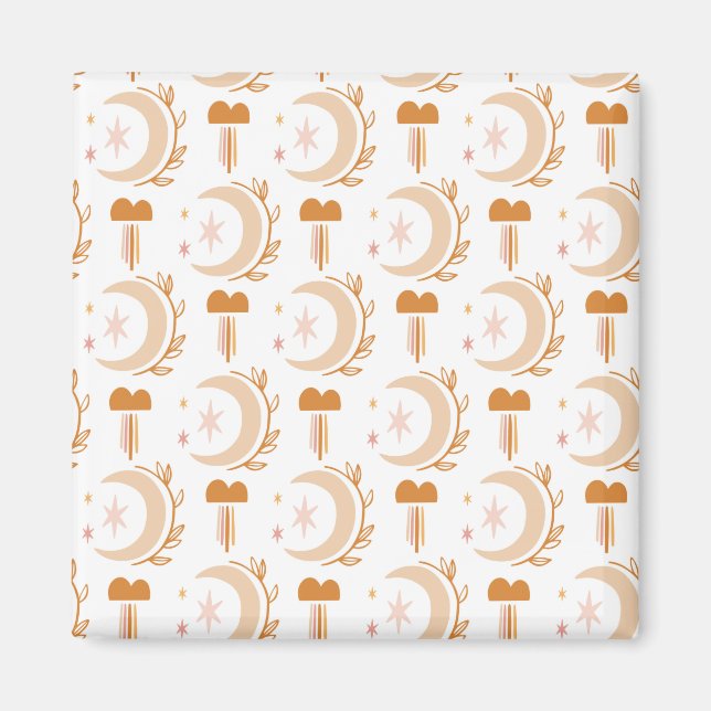 Enkel blomma Teckning Magnet (Framsidan)