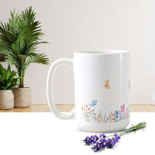 Enkel blommdesign i Mugg