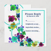 Enkel blommig kaskad svarskort ljus