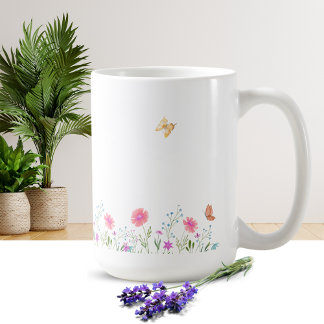 Enkel blommig muggdesign kaffemugg