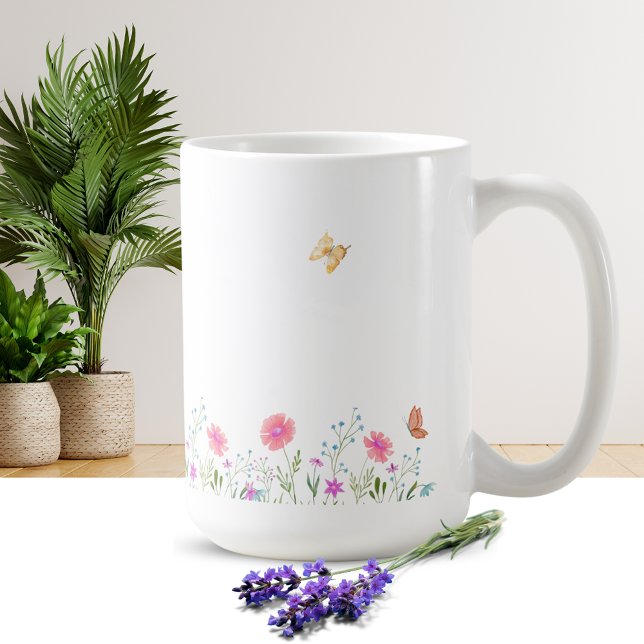 Enkel blommig muggdesign kaffemugg (Skapare uppladdad)