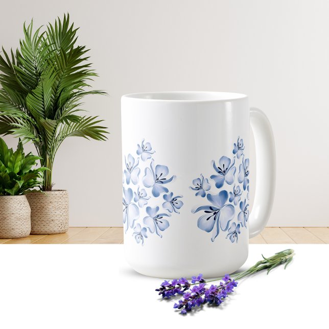 Enkel blommig muggdesign kaffemugg (Skapare uppladdad)