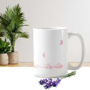 Enkel blommig muggdesign kaffemugg