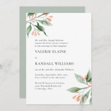 Enkel Blommigt för Elegant Formell  Bröllop