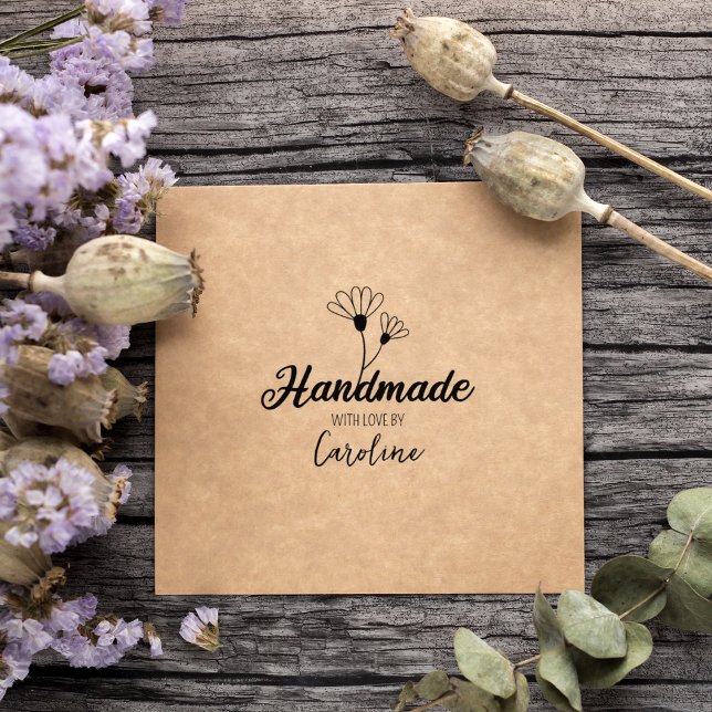 Enkel Blommigt, handgjord, Anpassningsbar Stämpel (Skapare uppladdad)