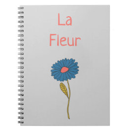 Enkel Blommigt La Fleur Flower Anteckningsbok