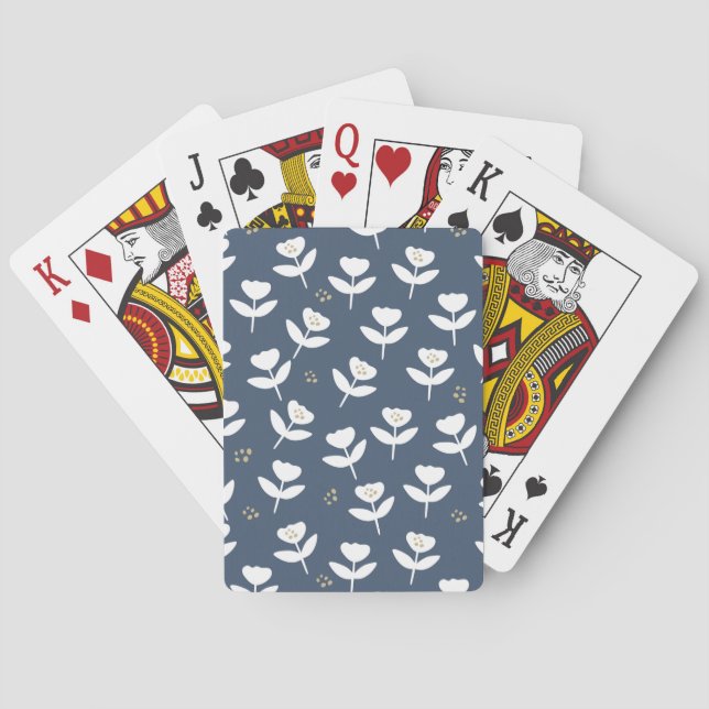 Enkel Blommigt Land Casinokort (Baksidan)