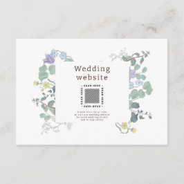 Enkel Blommigt, minimalistisk Bröllop Tilläggskort