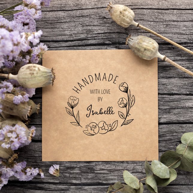 Enkel Blommigt som hanteras med Kärlek Stämpel (Skapare uppladdad)