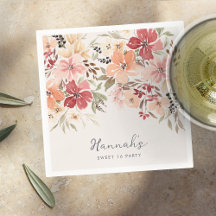 Enkel Blommigt, sötad 16 födelsedag