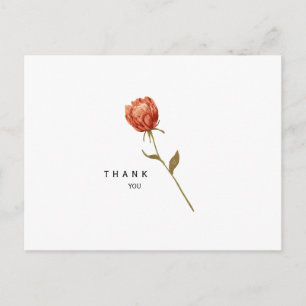 Enkel Blommigt Stem Funeral Tack Vykort