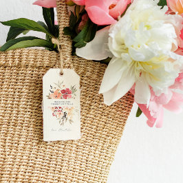 Enkel Blommigt | Tack vid födelsedag Presentetikett