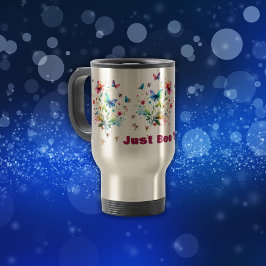 Enkel Blommigt vattenfärgad Monogram Bee Resemugg