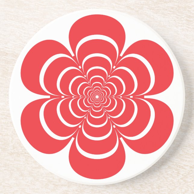 Enkel blomning Silhouette Underlägg (Framsidan)