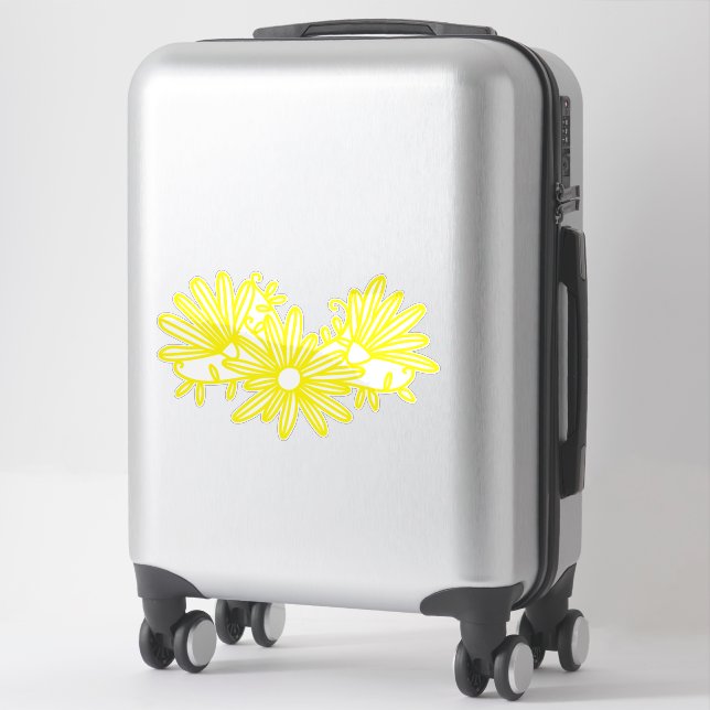 ENKEL BLOMSTERLINJE KLISTERMÄRKEN (Resväska)