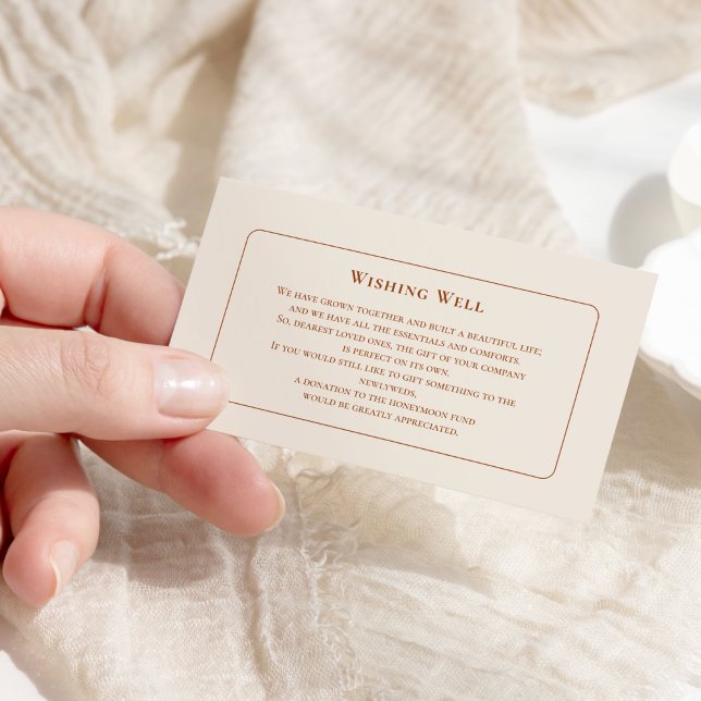 Enkel Boho Elfenbensvit Bröllopshjärtvägg Tilläggskort (Skapare uppladdad)