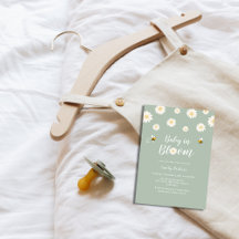 Enkel Boho-Grönt Daisy Baby i blobdusch