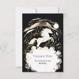 Enkel Boho Häst Födelsedag Tack Kort