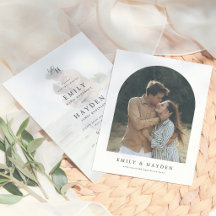 Enkel Boho Minimalistisk Båge Foto Budget Bröllop
