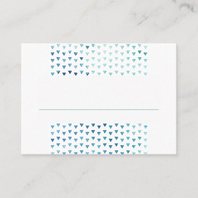 ENKEL BOHO PLACE CARDS modern mönster blue blue Placeringskort (Framsida)