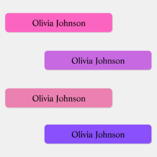 Enkel Boho Rainbow Kids Watersecure Namn-etiketter Klistermärke