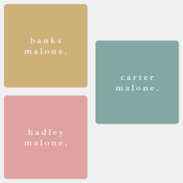 Enkel Boho-regnbåge vattentålig namn Klistermärke