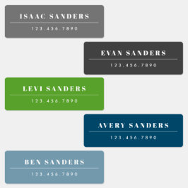 Enkel Boho Regnbåge Vattentät Namn Klistermärke