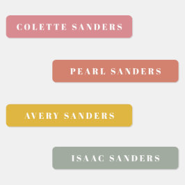 Enkel Boho Regnbåge Vattentät Namn Klistermärke