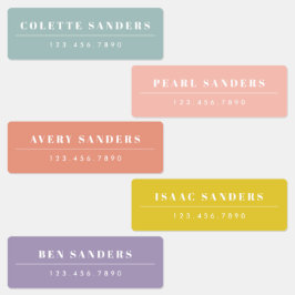 Enkel Boho Regnbåge Vattentäthet Namn Klistermärke