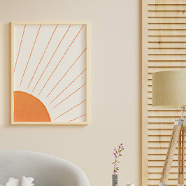 Enkel Boho Solsken  Poster