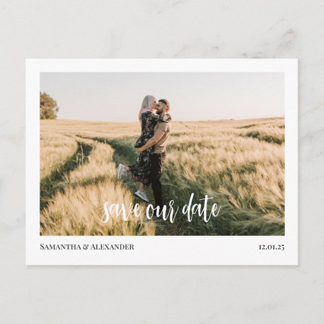 Enkel Boho-Spara vårt foto-vykort Vykort (Framsida)