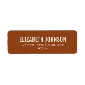 Enkel Boho Terrakotta Typografi Bröllsadress Returadress Etikett