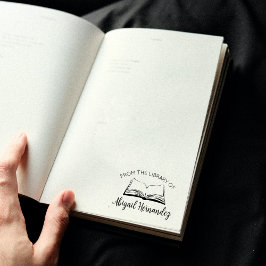 Enkel Bok från Bibliotek i Stämpel