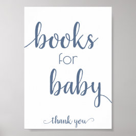 Enkel Bokar för Baby | Dusty Blue Bok Dropoff Poster