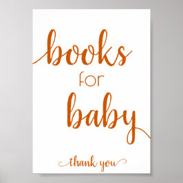 Enkel Bokar för Baby | Fall Orange Bok Dropoff Poster