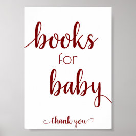 Enkel Bokar för Baby | Red Script Bok Dropoff Poster