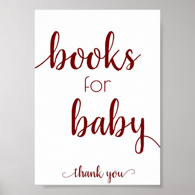 Enkel Bokar för Baby | Red Script Bok Dropoff Poster (Framsidan)