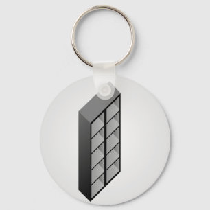 Enkel bokhylledesign av trä nyckelring