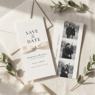 Enkel bokmärke fotobås Save The Date Spara Datumet