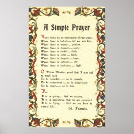 enkel bön=st. francis=pope francis=florentin poster