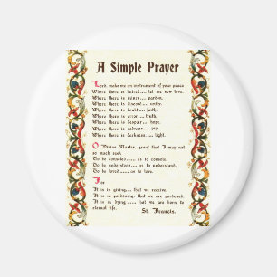 enkel bön vid St Francis av Assisi Magnet