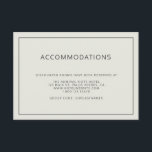 Enkel bostad i Gräns Light Beige Bröllop Tilläggskort<br><div class="desc">Kortet för inneslutning i bröllop med gräns runt dina detaljer över en ljusbeige bakgrund. Dessa grundläggande djurutrymmeskort ger dina gäster information om diskonterade rum som du har ordnat med och är perfekt för ett modernt bröllop.</div>