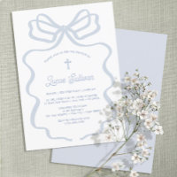 Enkel Bow Baptism-inbjudan