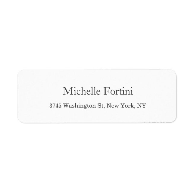 Enkel bred modern, minimalistisk Snyggt Returadress Etikett (Framsidan)