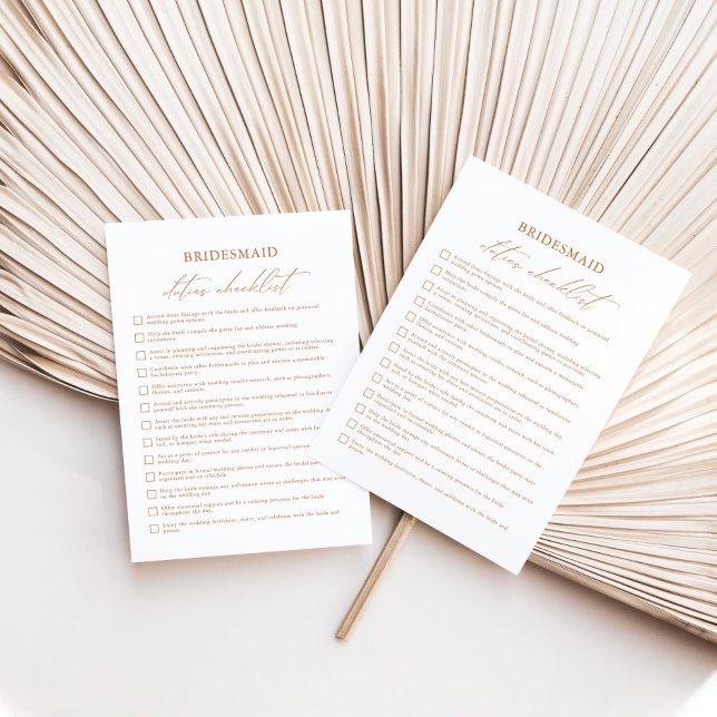 Enkel Bridesmaid Duties Checklist Bridesmaid Info Inbjudningar (Skapare uppladdad)