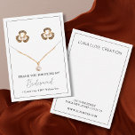 Enkel Bridesmaid Earring & Necklace Visning Card Placeringskort<br><div class="desc">Speciell för dig!</div>